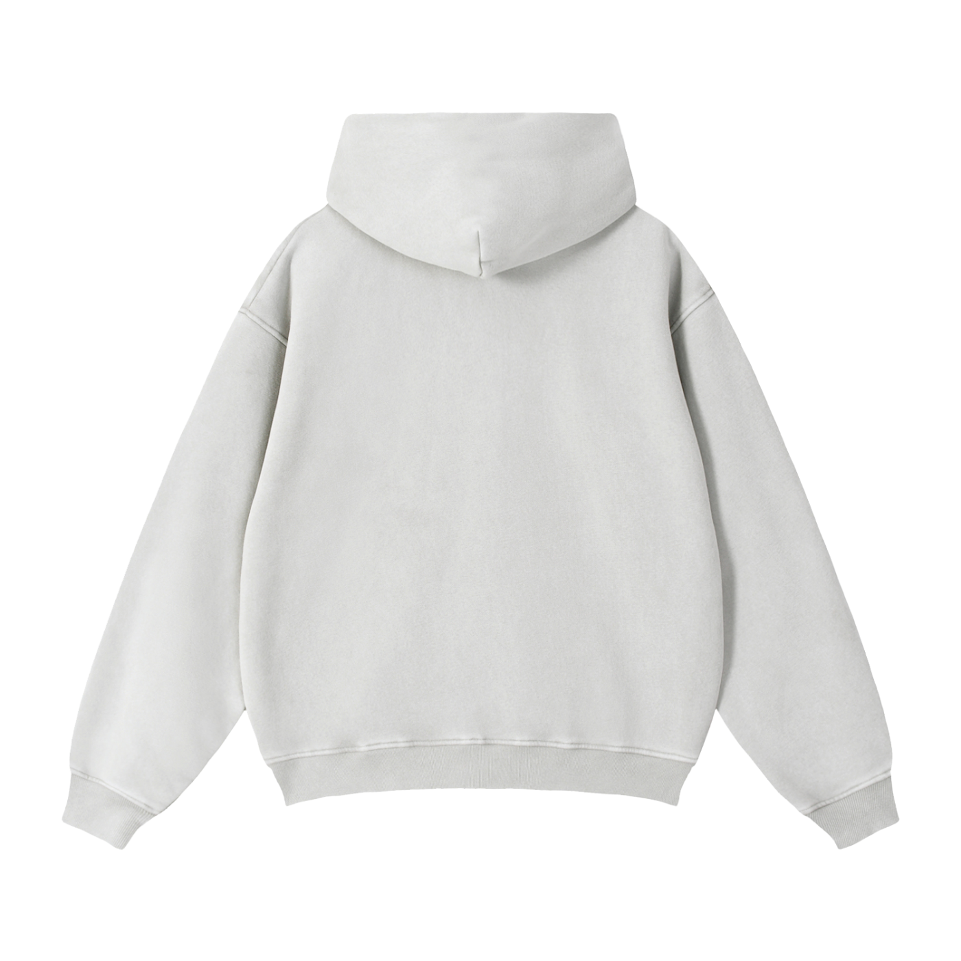 Double Zipper Weighted Boxy Fleece Hoodie