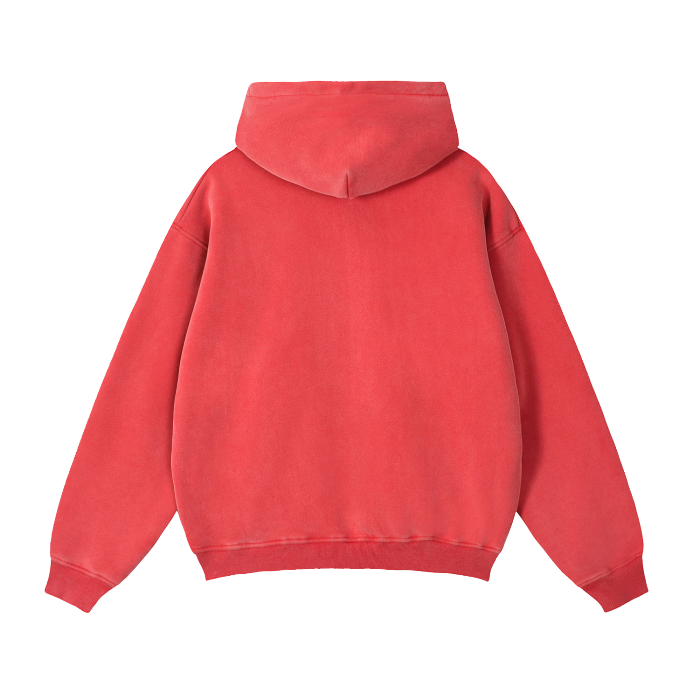 Double Zipper Weighted Boxy Fleece Hoodie