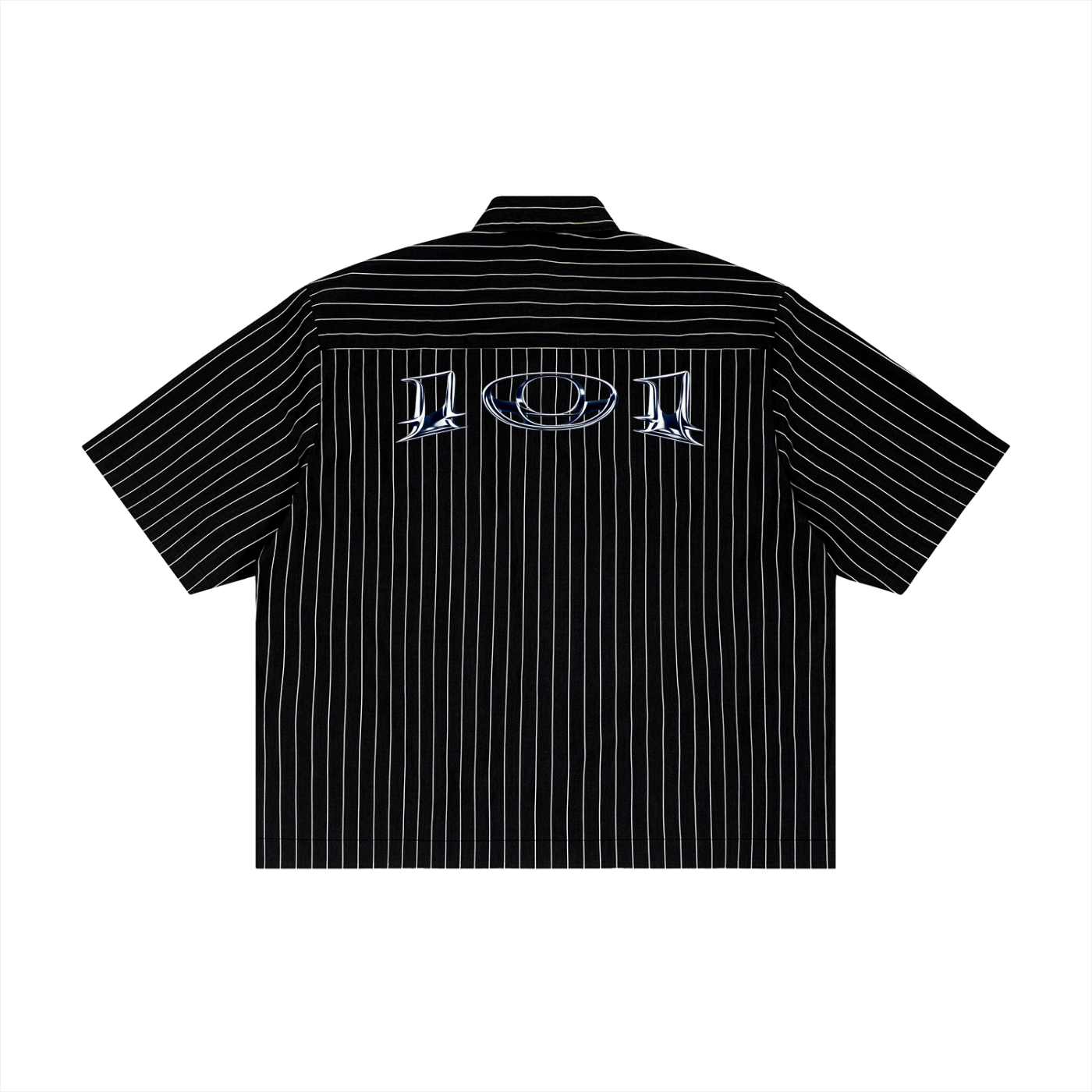 Unisex Striped Boxy Button-Up Shirt
