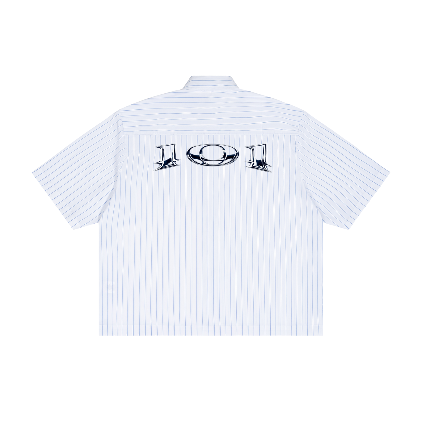 Unisex Striped Boxy Button-Up Shirt