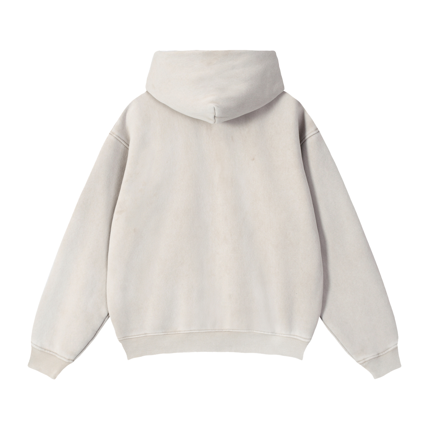 Double Zipper Weighted Boxy Fleece Hoodie