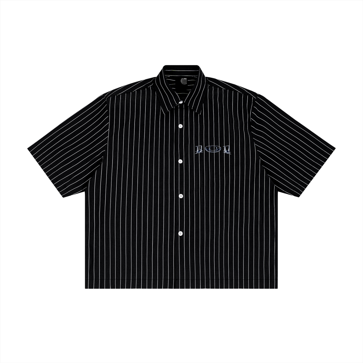 Unisex Striped Boxy Button-Up Shirt