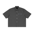 Unisex Striped Boxy Button-Up Shirt