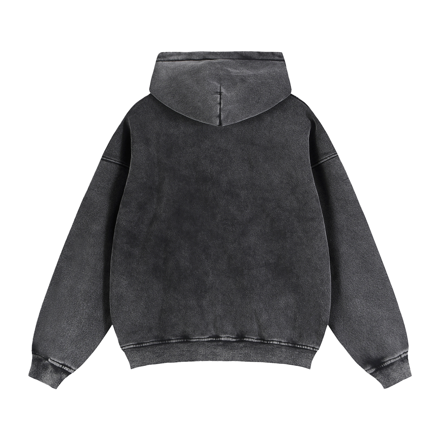 Double Zipper Weighted Boxy Fleece Hoodie