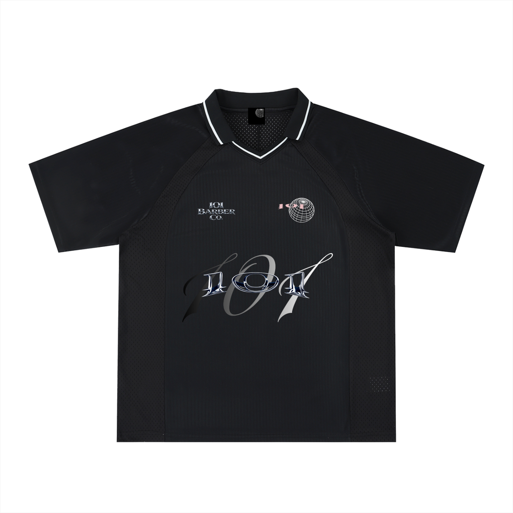 Striped V-Neck Soccer Jersey